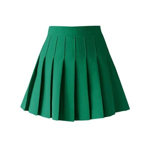 Women's High Waist A-Line Pleated Mini Skirt Short Tennis Skirt Green M - Picture 1 of 6