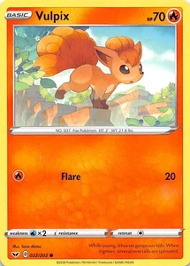 Vulpix 022/202 SWSH01 Sword & Shield Base Set Pokemon 005615 - Picture 1 of 2