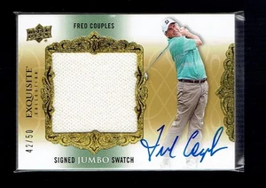 FRED COUPLES 2013 Upper Deck Exquisite Collection Jumbo Swatch SIS-FC AUTO 42/50 - Picture 1 of 2