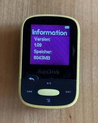 Sandisk Clip Sport MP3-Player 8 GB Schwarz/gelb - Bild 1 von 3