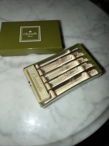 Christofle New Boxed Set of 4 Silverplate Pate Knives designed by Luc Lanel - Picture 1 of 4