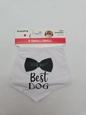 BEST DOG Dog Bandana XS/SMALL  Wedding Dog Engagement SimplyDog .#36739 - Image 1 of 4