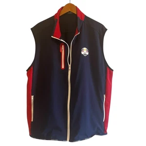 RLX Ralph Lauren 2023 Ryder Cup Hybrid Vest Full Zip Sleeveless Jacket Red Blue - Picture 1 of 11