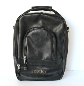 VTG Footjoy Black Golf Shoe Bag Velvet Interior Very Good Condition 13x10x4.5in - Picture 1 of 19