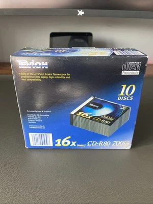 CDR 700mb Blank Tevion CD-R80 Discs NEW Slim Jewel-Case - 10 in box - Image 1 of 4
