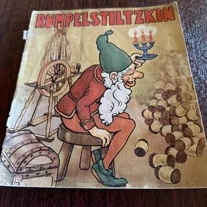 Rumpelstiltskin Saalfield Pub. Co. Children's Illustrated Linen Book 1940 VTG - Bild 1 von 4