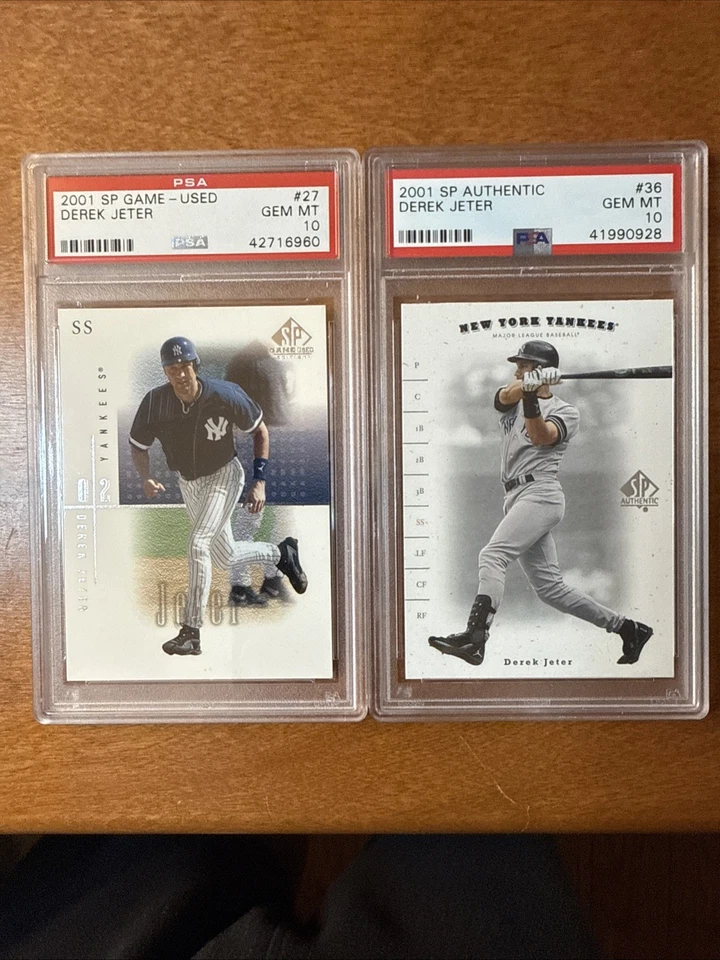 2001 SP Authentic - Derek Jeter PSA 10 Lot - Image 1 of 2
