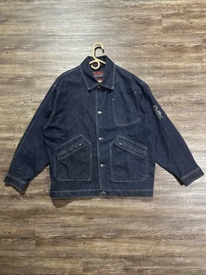 Chaqueta vaquera vintage Y2K Fubu para hombre grande con botones camionero holgada rap ropa de calle Foto 1 de 4