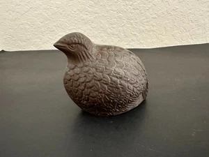Vintage Brass Quail Pheasant Figurine Bird Paperweight MCM 3.75" - Picture 1 of 8