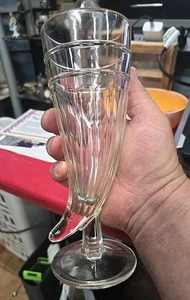 Vintage Footed Horn Shape Glass 8"H - Picture 1 of 3