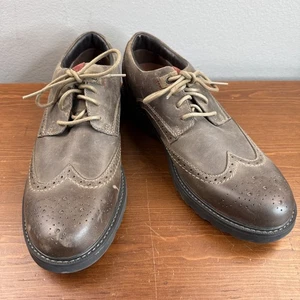 Dunham by New Balance Revdare Stone wasserdichte Leder Budapester Oxford Schuhe 9D - Bild 1 von 11