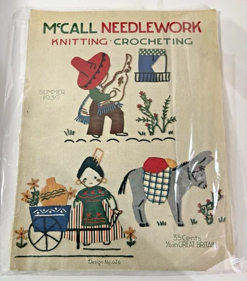 Vtg McCall's Needlework Knitting Crocheting Summer 1939 Large Format - Image 1 of 4