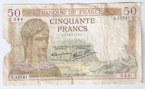 France 50 Francs 1940 - Picture 1 of 2
