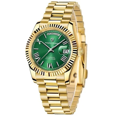 PAGANI DESIGN Men's Automatic Watch PD-1752.Green/Gold USA seller Fast Shipping  - Image 1 of 4
