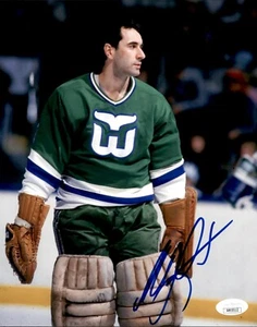 Mike Liut Signed Hartford Whalers 8x10 Photo #1 JSA COA - Picture 1 of 1