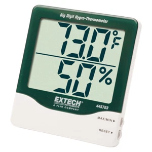 Extech 445703 Big Digit Humidity & Temperature Indicator, Celsius/Fahrenheit - Picture 1 of 1