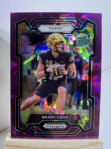 2024 Prizm Draft Brady Cook RATED PROSPECT PURPLE CRACKED ICE PRIZM /149 Mizzou - Picture 1 of 4