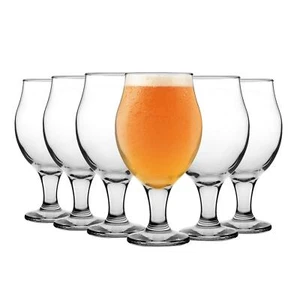 LAV 12x Angelina Tulip Beer Glasses Traditional Craft Ale Goblet with Stem 570ml - Picture 1 of 5