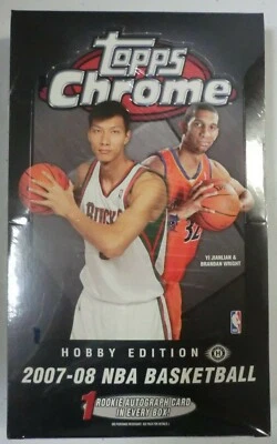 2007/08 TOPPS CHROME NBA BASKETBALL HOBBY BOX KEVIN DURANT RC NEW SEALED - Image 1 of 4