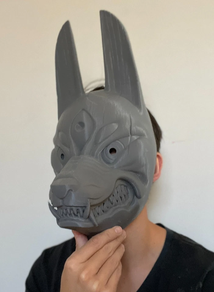 Máscara de asesino de perro Ghost of Tsushima - máscara cosplay japonesa samurai oni Foto 1 de 4