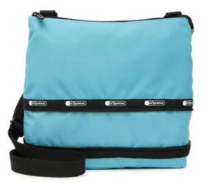 NWT LeSportsac Colette Nylon Expandable Top Zip Crossbody Bag Aruba (light blue) - Picture 1 of 12