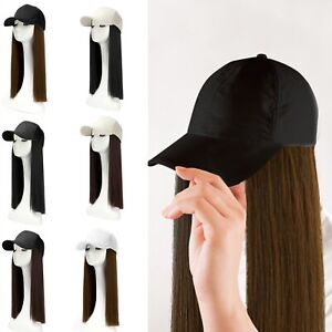 Baseball Cap Hair Wave Curly Hairstyle Adjustable Wig Hat Attached Long Hair