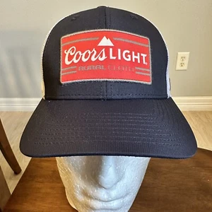 Coors Light Landtuch Logo Druckknopflasche Trucker Mütze Netz Rückseite verstellbare Kappe Einheitsgröße - Bild 1 von 5