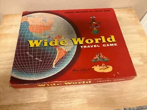 Vintage Parker Brothers Flugreise Spiel Wide World Travel Spiel 1957 KOMPLETT - Bild 1 von 11