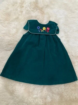 Vestido Vintage Verde Pana Vestido 5T Filipinas Piruletas Navidad Vacaciones Foto 1 de 4