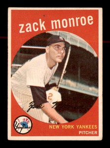 1959 Topps #108 Zack Monroe RC EX X2750367