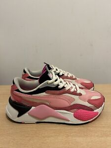 Womens PUMA RS-X Casual Lace Up Pink Trainers Size UK 4  eu 37