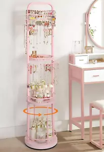 Large Jewelry Holder & Organizer Rotating Stand for Necklace Earring Storage - Picture 1 of 12