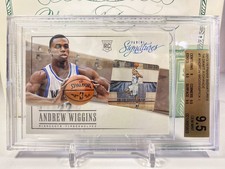 2013-14 Panini Signatures '14 Draft X-Change ANDREW WIGGINS RC BGS 9.5 RARE