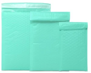 Cyan Mint! 8.5x12, 6x9, & 4x8 Colored Poly Bubble Mailers, Air Padded Envelopes! - Picture 1 of 48