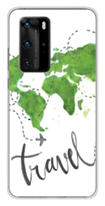Coque en silicone imprimée compatible Huawei P40 Pro Map Travel - Picture 1 of 3