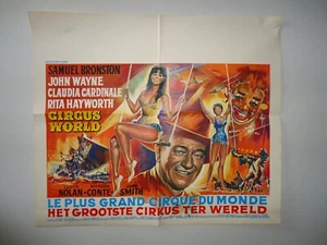 JOHN WAYNE+CLAUDIA CARDINALE/CIRCUS WORLD/F1J25/ affiche belge - Picture 1 of 1