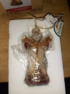 Figura de Papá Noel Jim Shore “Gloriosa Navidad” Marfil y Oro - Imagen 1 de 5