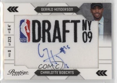 2009 Prestige Draft Logo Signatures Gerald Henderson RPA Rookie Patch Auto RC - Image 1 of 2