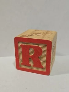 Letter R Wooden Alphabet Block Replacement Crafts 1.5"  - Picture 1 of 6