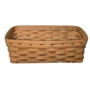 Longaberger 1999 Vanity Hi Lo schräger rechteckiger Korb 13"x7" signiert - Bild 1 von 8