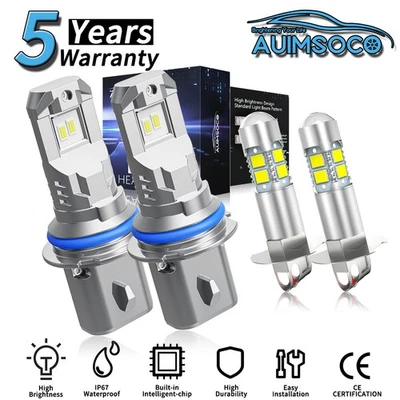 For Nissan Maxima 1990-1999 Sedan 4-Door 3.0L LED Headlight Bulbs Hi/Lo Fog Beam - Изображение 1 из 4