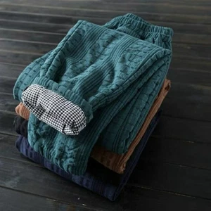 Womens Padded Thickened Warm Pants Winter Vintage Style Trousers Casual Fashion - Picture 1 of 20