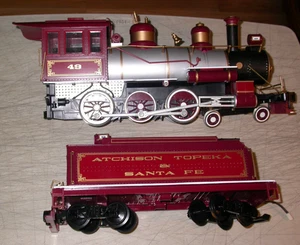 Bachmann G Scale ATSF 4-6-0 Steam Locomotive & Tender #49 Runs Sound - Picture 1 of 9