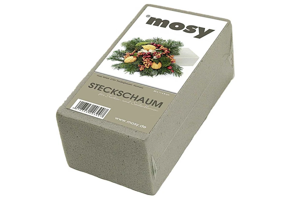 MOSY 1 Steckschaum Steckziegel Steck Schwamm Trockenziegel Blumen Gestecke Floristen