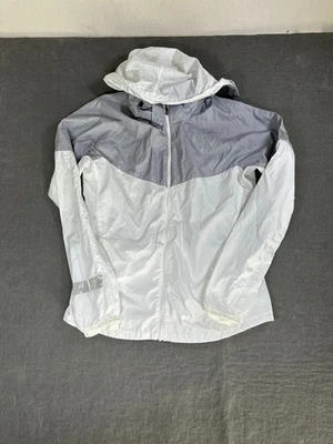 Nike Running Blanco Gris Chaqueta Mediana Extraíble Capucha Deportiva Atlética Ligera Foto 1 de 4