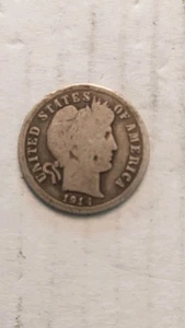1914 Barber Dime Coin, Very Good Condition, But You Judge. - Picture 1 of 2