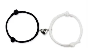 2Pcs Magnetic Couple Bracelet Love Friendship Distance Bracelet Set Braided Rope - Picture 1 of 6