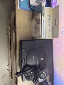 SEGA Saturn Black Console CD-ROM Composite RCA with Controller Boxed