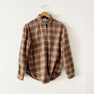 Camisa Princesa Polly Franela Marrón Mujer 4 Cuadros Informal Confort - Imagen 1 de 5