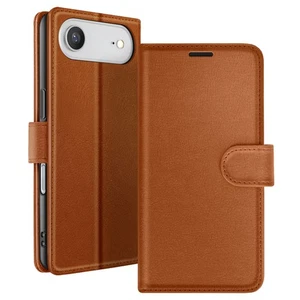 Zanaé Wallet Case for iPhone 17 Air with Stand Function Tab, Brown - Picture 1 of 5